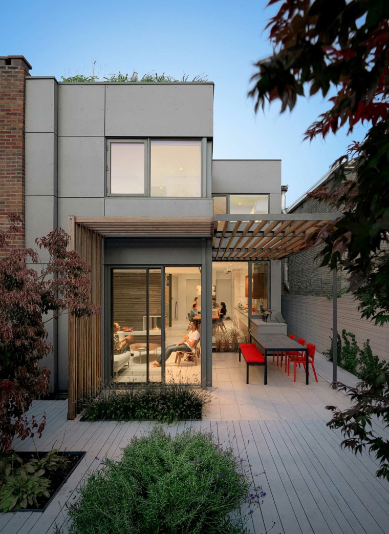 un jardín con diseño simple disenos de terrazas exteriores comedor DUBBELDAM Architecture Design ideas
