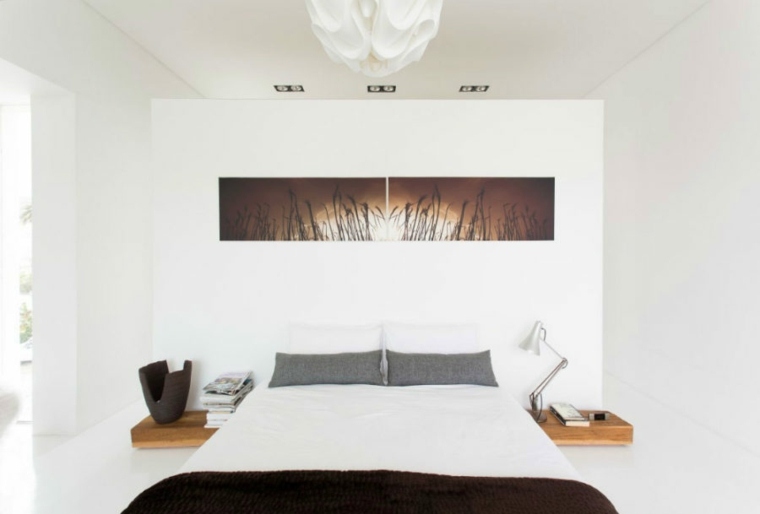 dormitorios diseño cabecero pared muebles