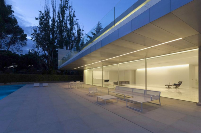 efecto luces exteriores muebles luminarias