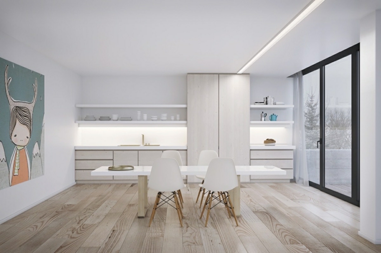 estupendo diseño comedor blanco