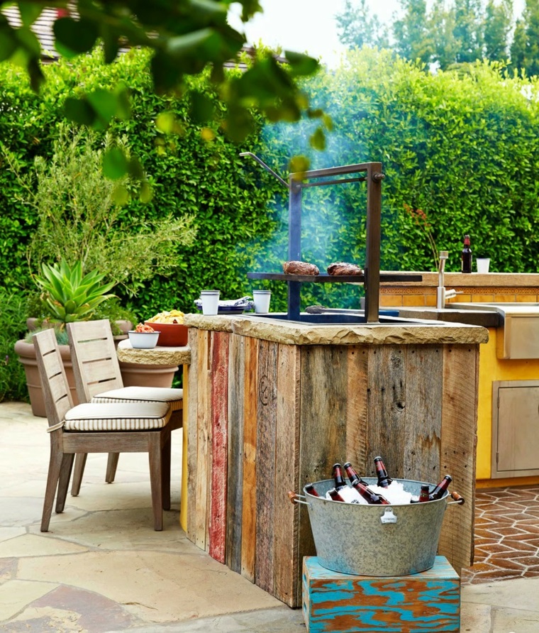 Fotos de cocinas al aire libre - ideas para darle chispa al jardín