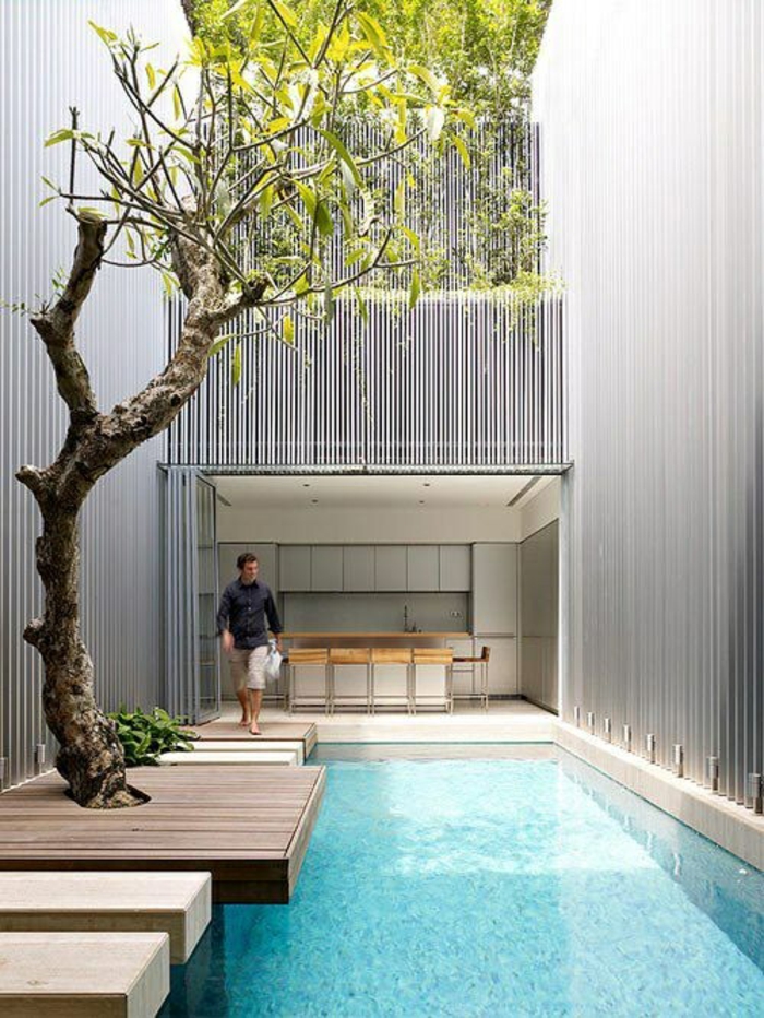 moderna piscina especial modelos arboles