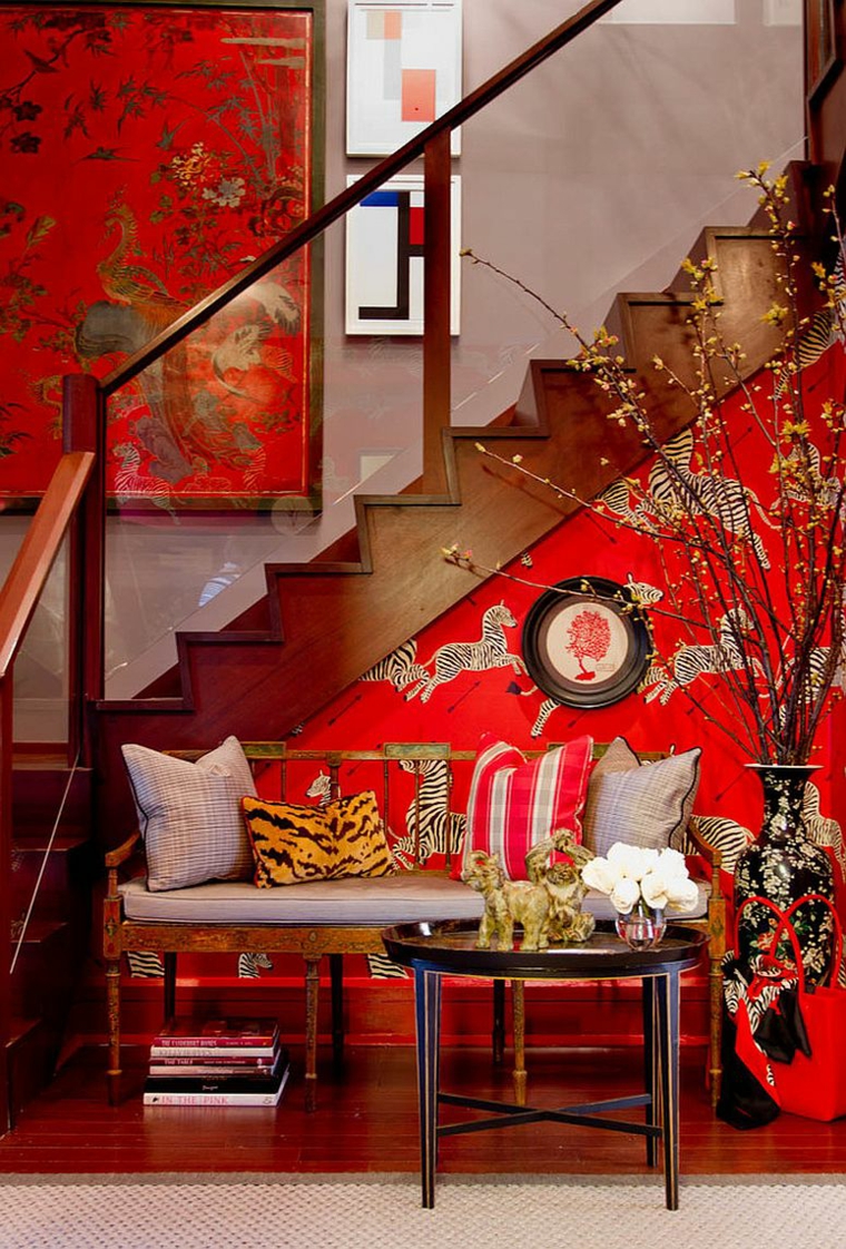 papel de pared rojo con patrones papel pared rojo patrones