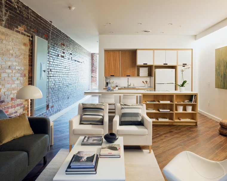 apartamento loft con pared de ladrillo piso apartamento loft pared ladrillo