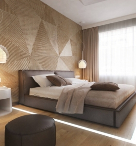 Paredes de madera en el dormitorio para crear un efecto cálido