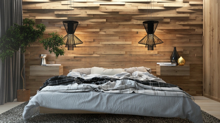 pared listones madera horizontales