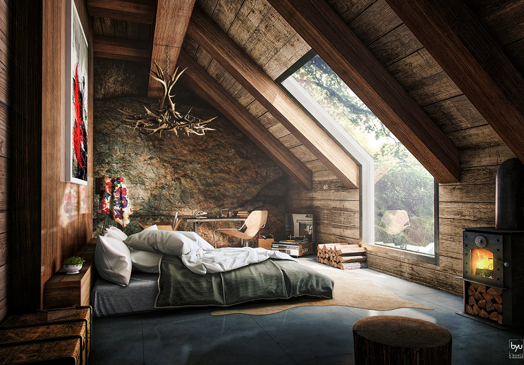 aticos diseños cabanas madera espacios campestres