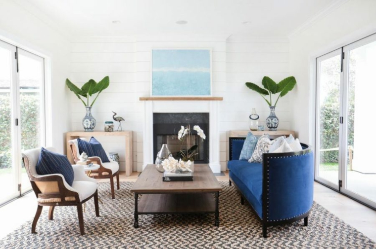 ideas especiales cerca de la chimenea blanco colores muebles efectos detalles plantas