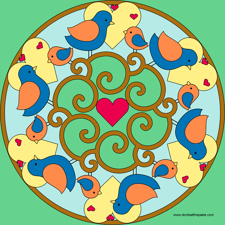 Mandala con pollitos Mandala pollitos