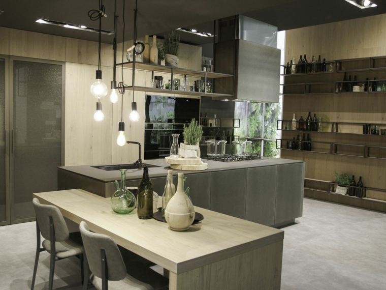 cocina diseno comedor simple detalles industrial ideas
