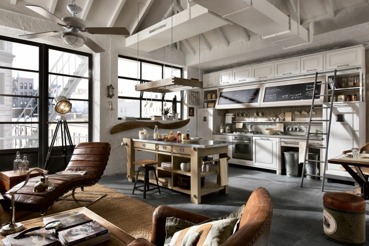 cocina diseno industrial vintage combinacion original ideas