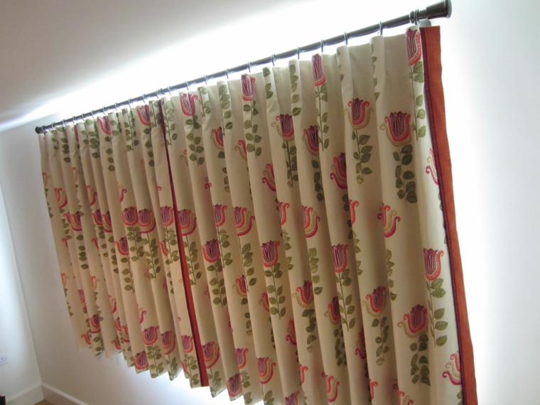 cortinas ideas florales estilos metales