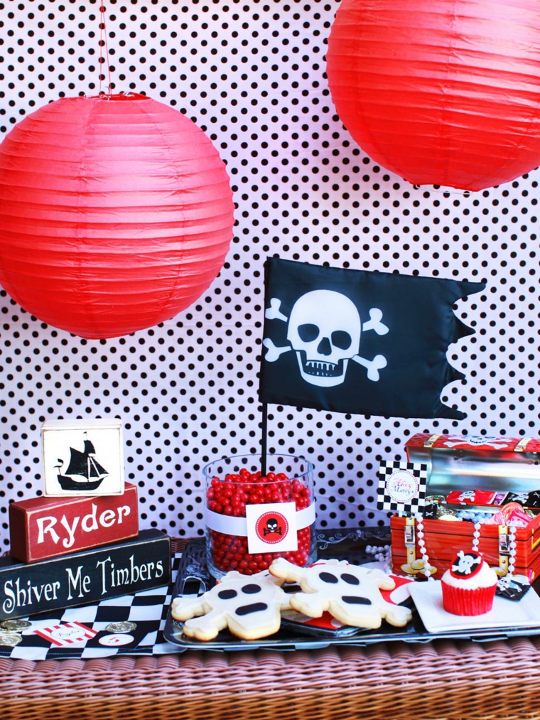 cumpleaños decoracion especial piratas faroles