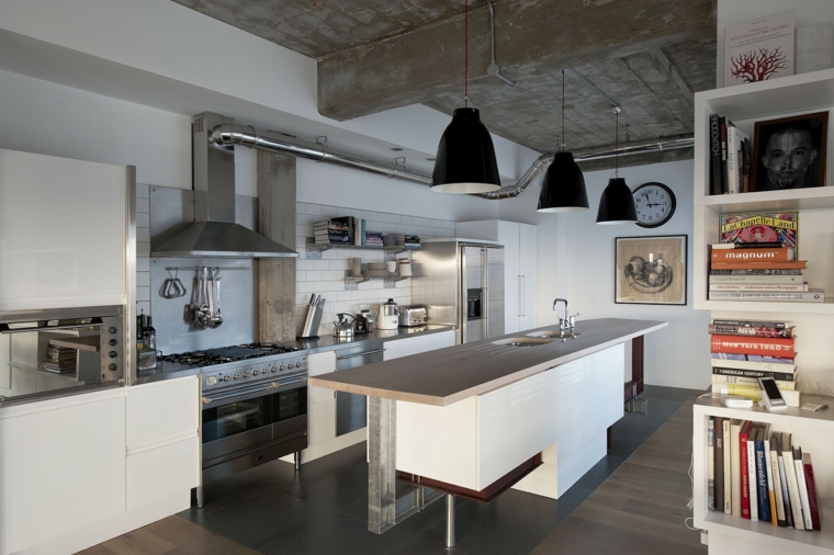 disenos de cocinas estilo industrial contemporaneo original ideas