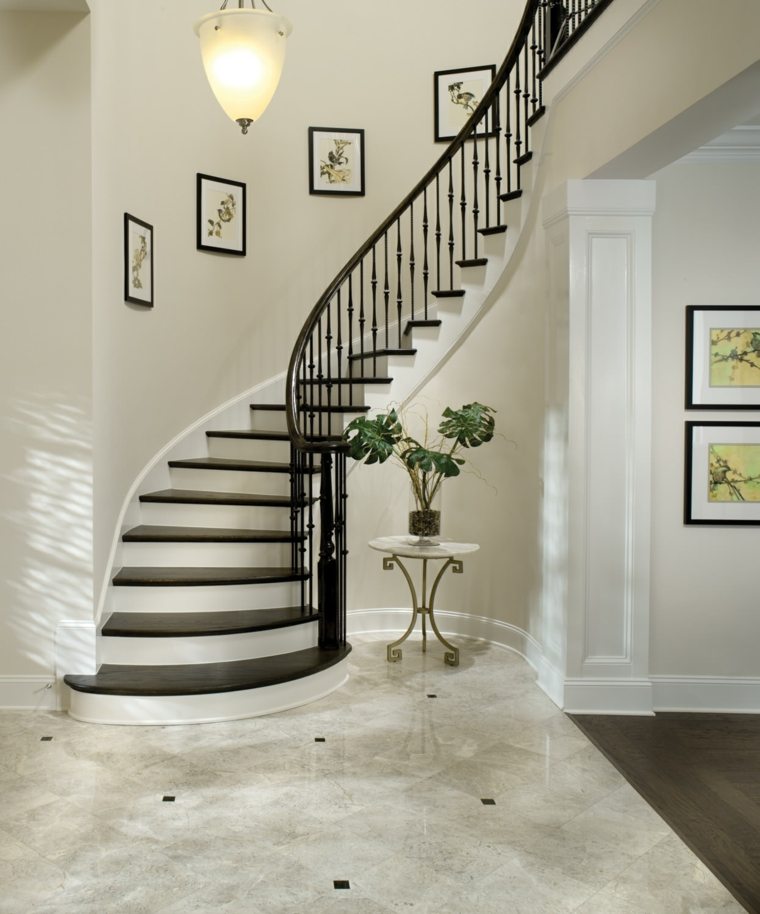 escaleras de interior modernas combinacion blanco ideas