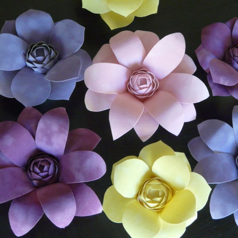 flores de papel decorar casa