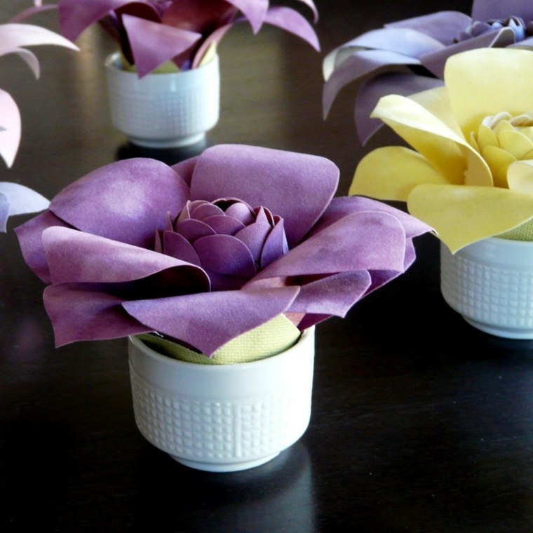 flores de papel decorar casas