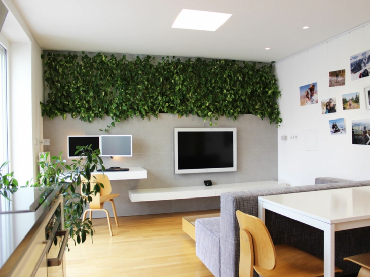 hiedra jardin vertical oficina diseno moderno ideas