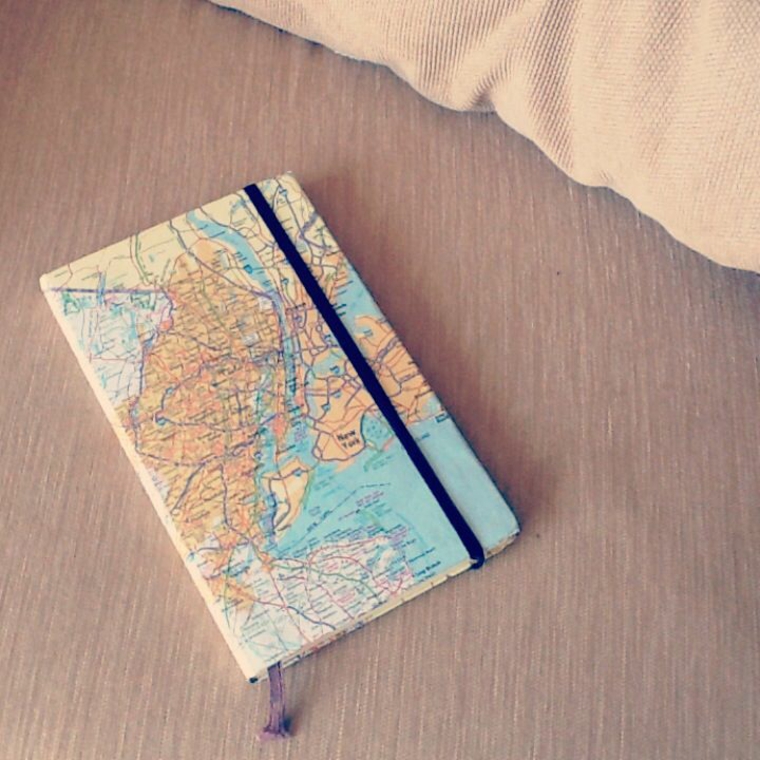 agenda forrada mapa mundo