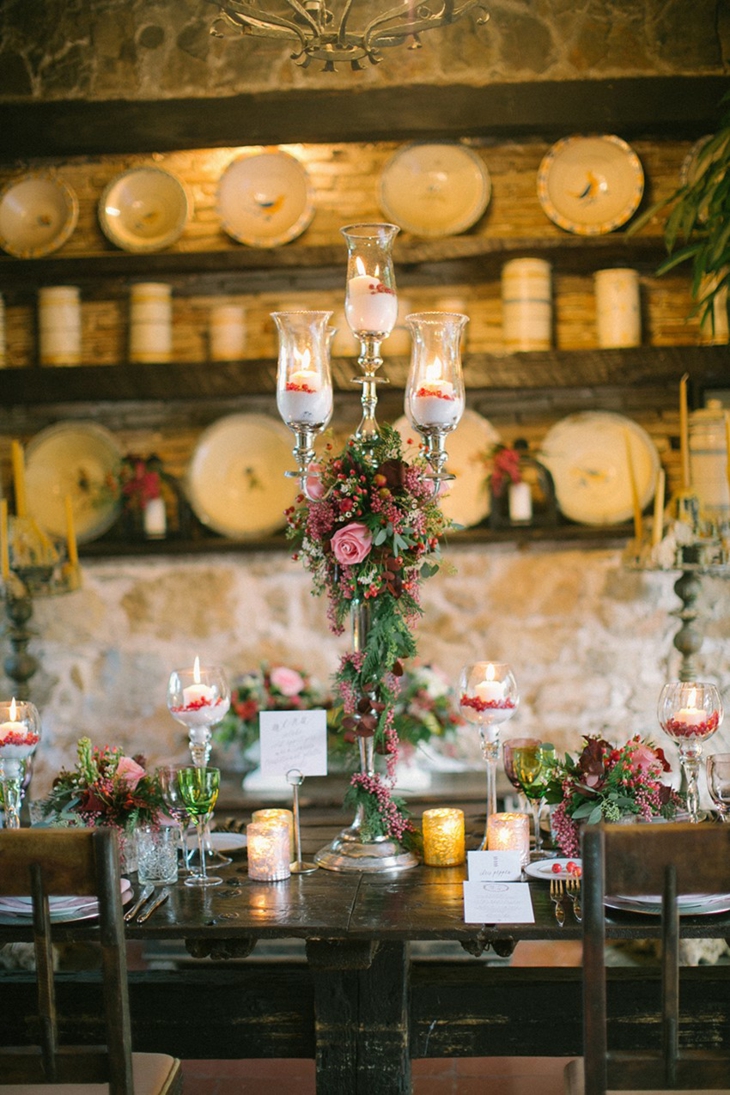 centro de mesa muy atractivo ideas originales para bodas decoracion boho chic moderno