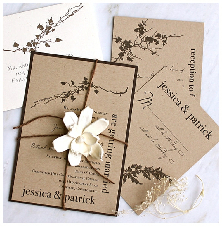 invitaciones de boda cartulina