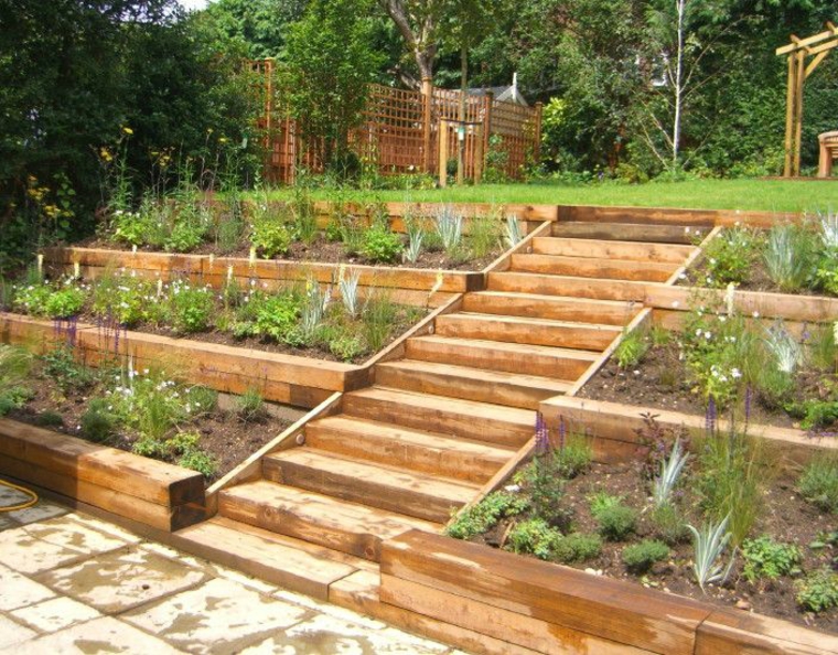 los jardines terrazas madera modernas