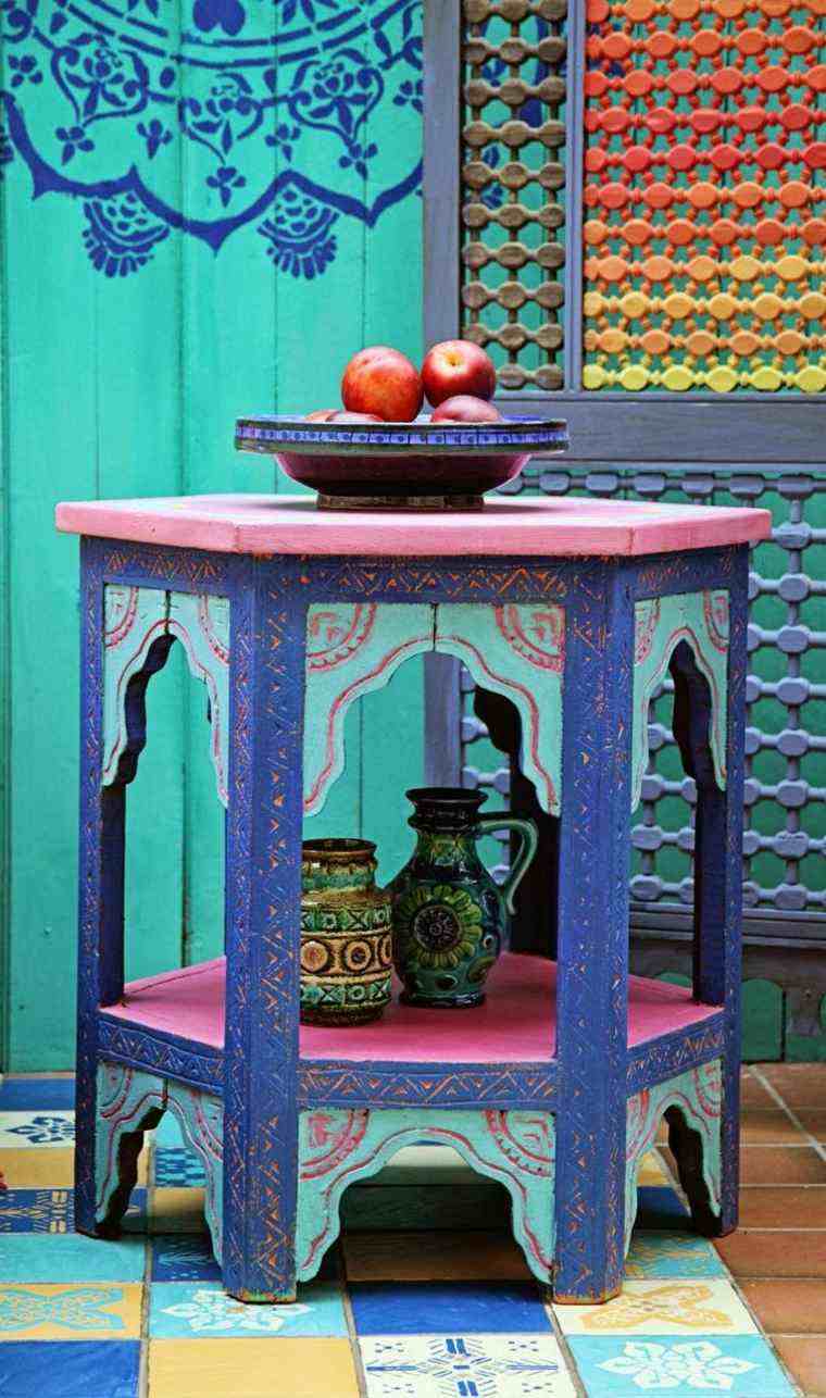 mesa estilo indio ideal salon terraza materiales