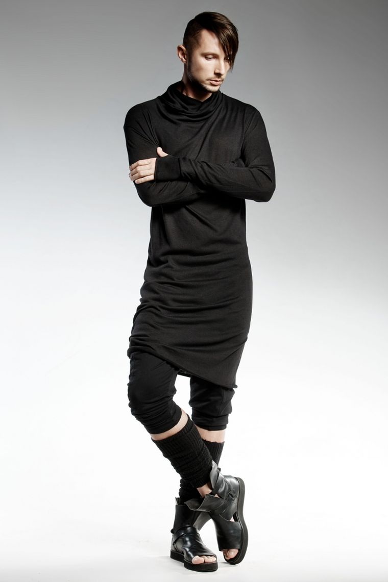 un diseño que es tendencia ropa de moda Pendari sueter largo moderno negro ideas