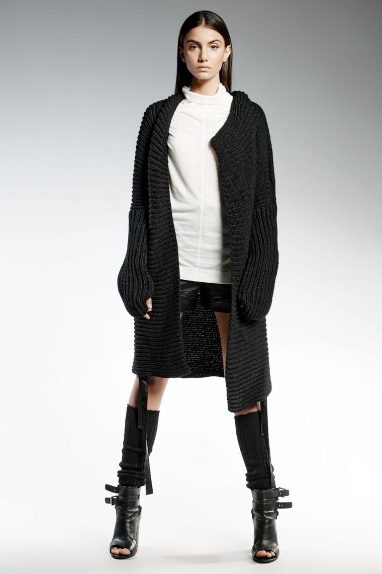 chaqueta larga de punto de Pendari ropa de moda marca Pendari chaqueta larga punto negro ideas