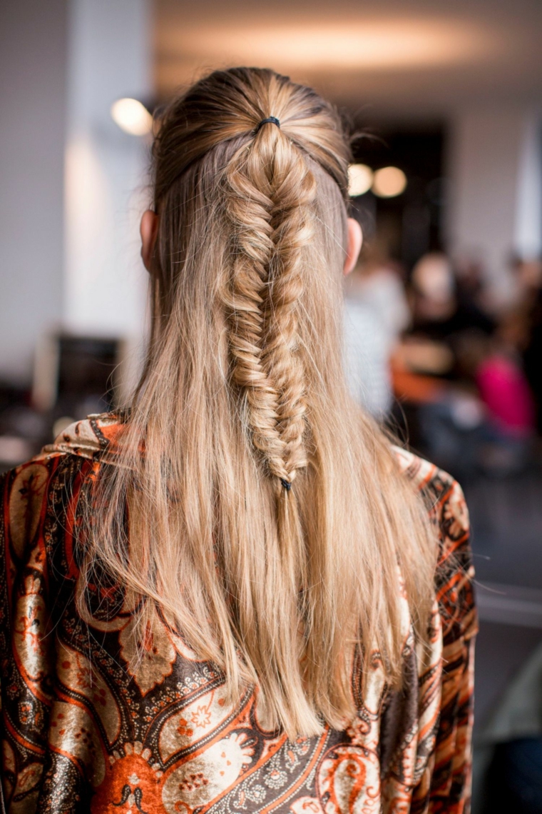 semirecogidos con trenzas opciones espina pez ideas