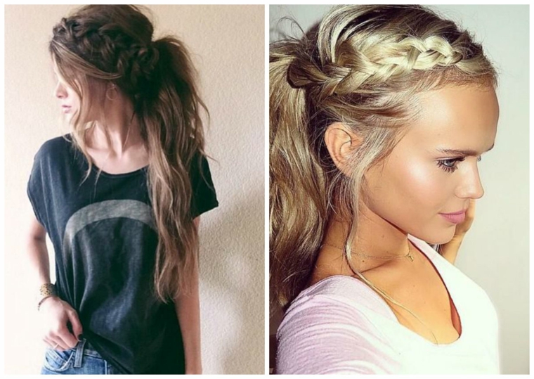 semirecogidos con trenzas 