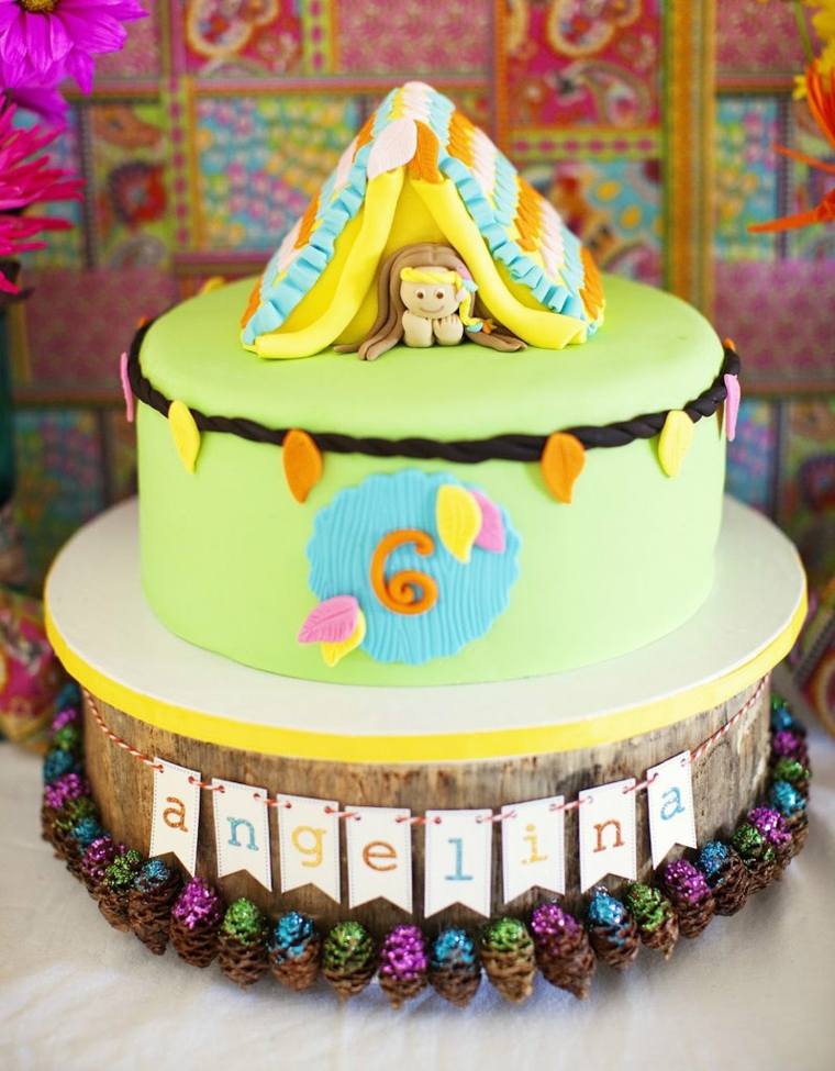 tartas de cumpleaños nina especial colorida