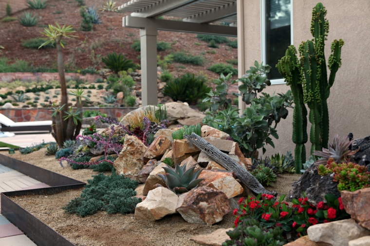 xeriscape rocas decraciones conceptos tejados