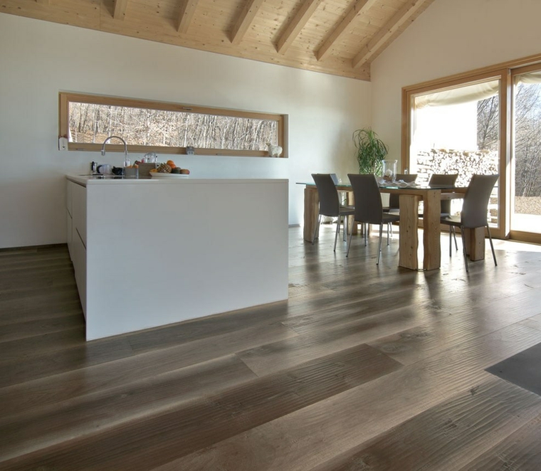 ideas de parquet en la cocina VECCHIANOGHERA CORTECCIA CADORIN GROUP parquet madera cepillada ideas