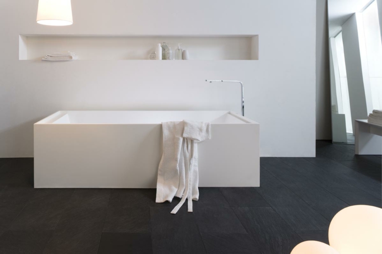 bañera rectangular