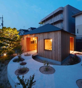 Casas de diseño - un hogar circular en Hiroshima, Japón