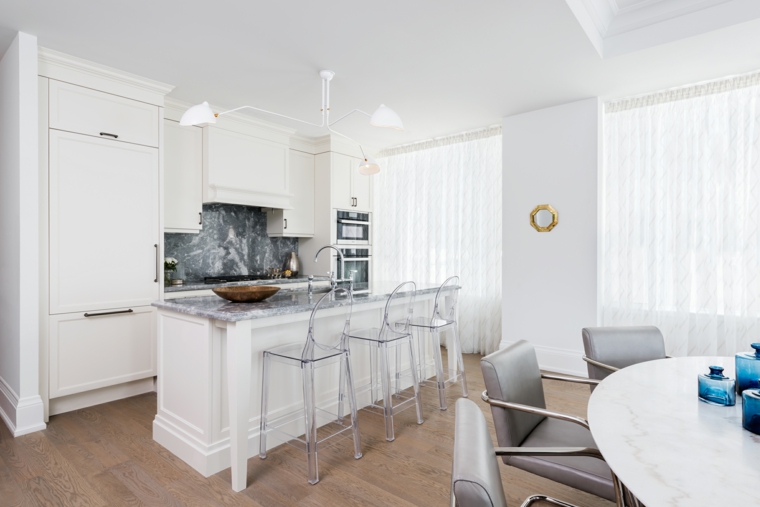 cocina contemporanea color blanco estilo ideas