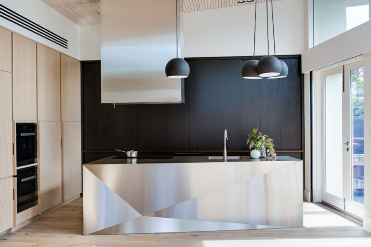 cocina diseno simple isla original ideas