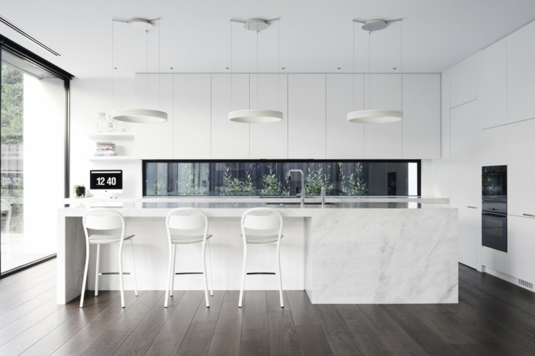 cocinas blancas diseño puertas conceptos muebles