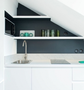 Cocinas de diseño lineal - ahorrar espacio con mucho estilo