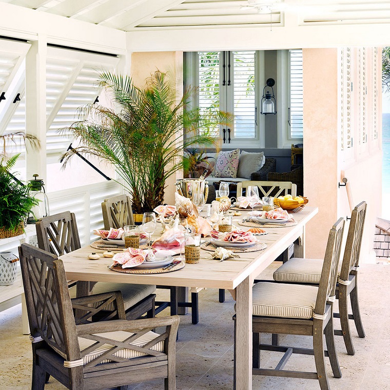 comedor patio estilo original diseno muebles ideas
