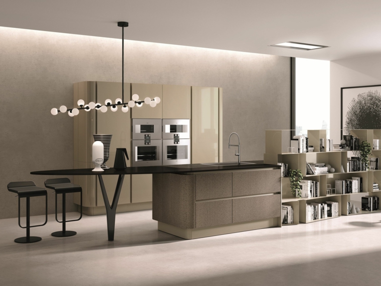 las curvas son una caracteristica de este diseño disenar-cocinas detalles negros Aster Cucine Lorenzo Granocchia coleccion Domina ideas