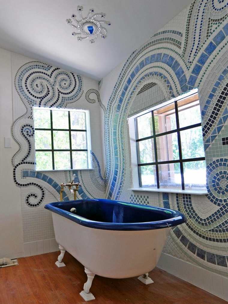 diseño de baños bañeras impresionantes acabados interiores verdes