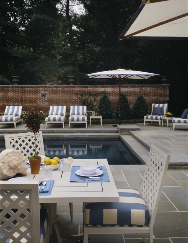 muebles de jardin diseno moderno espacio piscina ideas