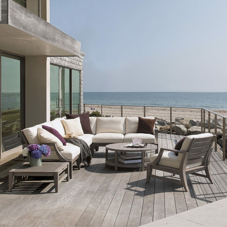 muebles de jardin diseno moderno madera terraza ideas