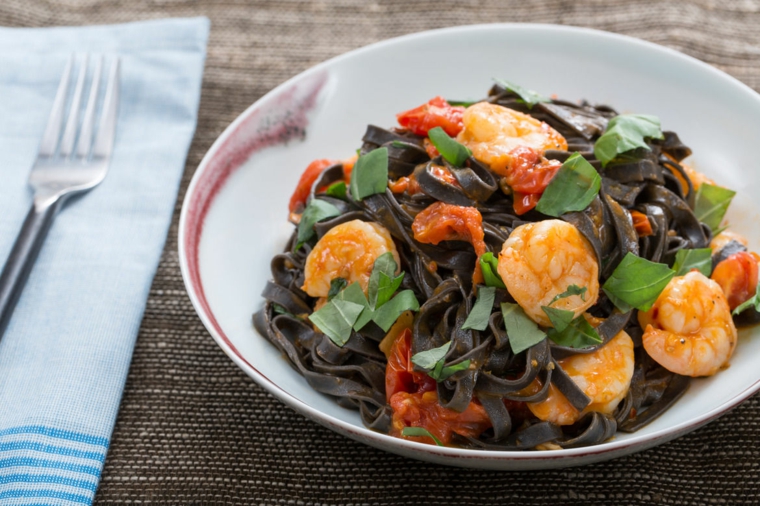 receta de espaguetis con gambas preparar-comer