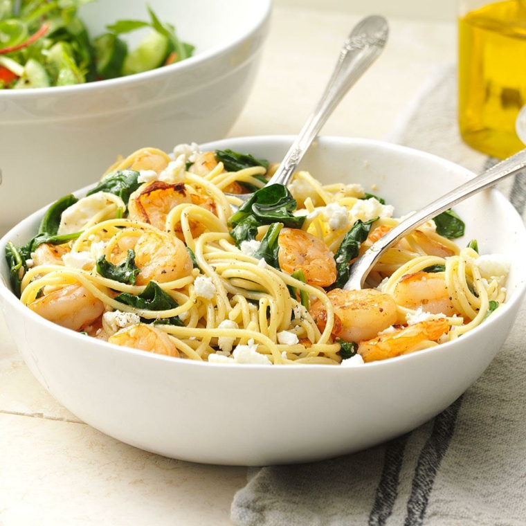 receta de espaguetis con gambas preparar