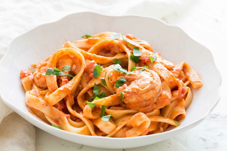 receta espaguetis con gambas preparar