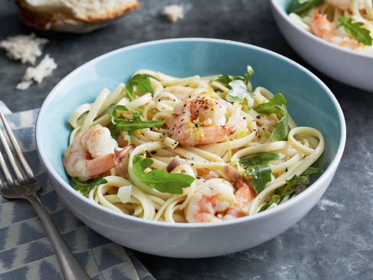 recetas espaguetis con gambas