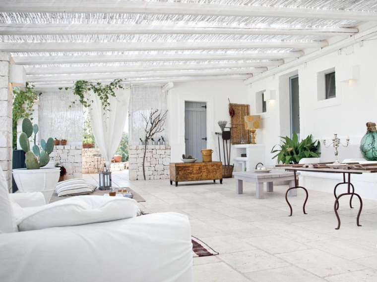 salón en blanco muy bonito salon suelo piedras TWS Tipical World Stone ideas